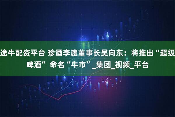 途牛配资平台 珍酒李渡董事长吴向东：将推出“超级啤酒” 命名“牛市”_集团_视频_平台