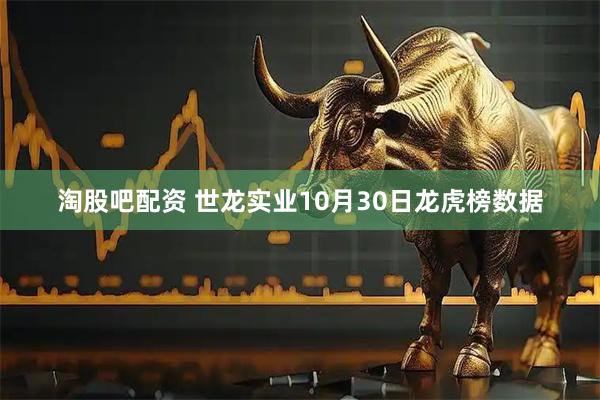 淘股吧配资 世龙实业10月30日龙虎榜数据